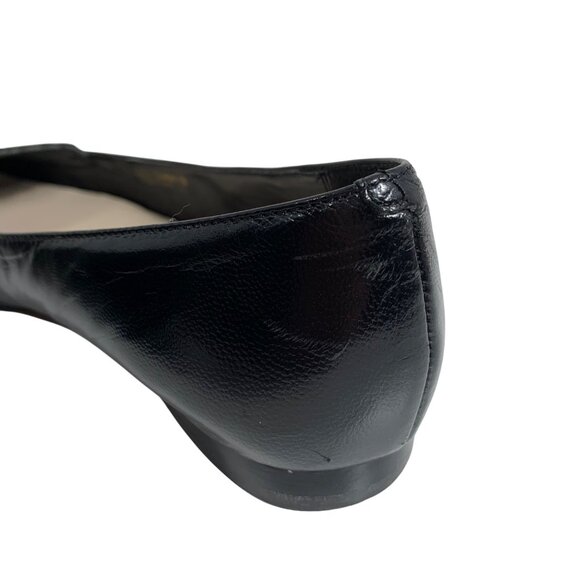 Cole Haan Black Leather Perforated Scalloped Flats SZ 7B Womens Casual Business - Picture 9 of 12